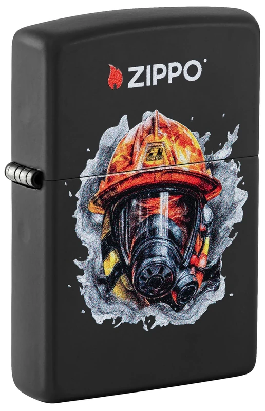 Zippo Windproof Lighter - Firefighter Design - Refillable - Gift Box - Metal - Made in USA