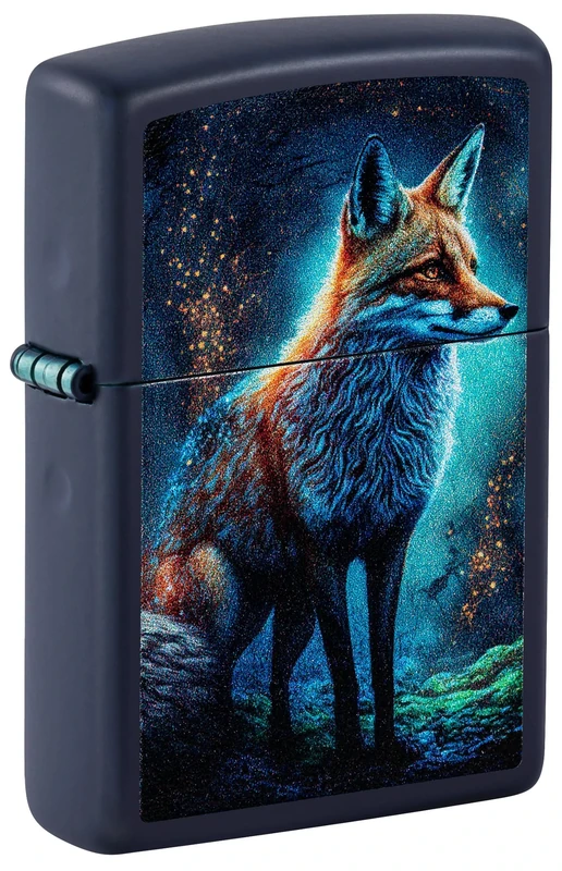 Zippo Windproof Lighter - Fox Design - Refillable - Gift Box - Metal - Made in USA