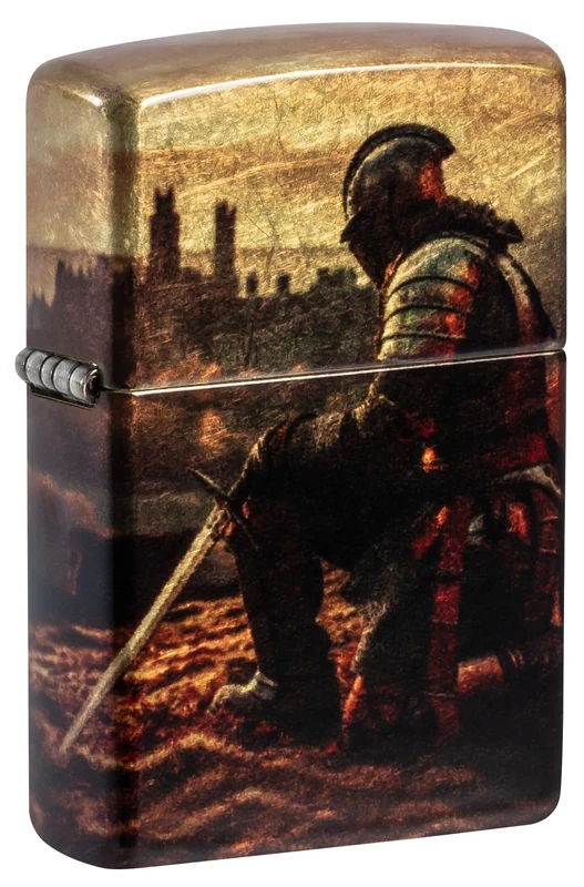 Zippo Windproof Lighter - Knight Design - Refillable - Gift Box - Metal - Made in USA