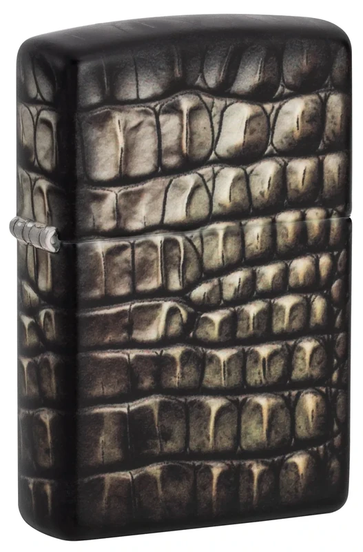 Zippo - Windproof Lighter, Alligator Skin Design, 540 Colour, Refillable, Reusable, Windproof Design, Gift Box, Made in the USA