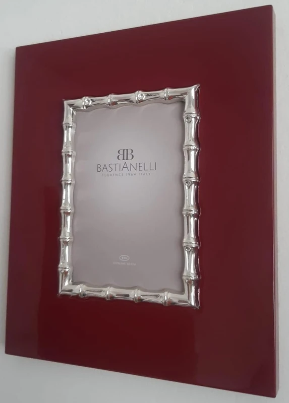 Bastianelli Frame or Mirror in 925 Silver with Polished Wood