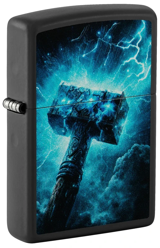 Zippo Windproof Lighter - Thors Hammer Design - Refillable - Gift Box - Metal - Made in USA