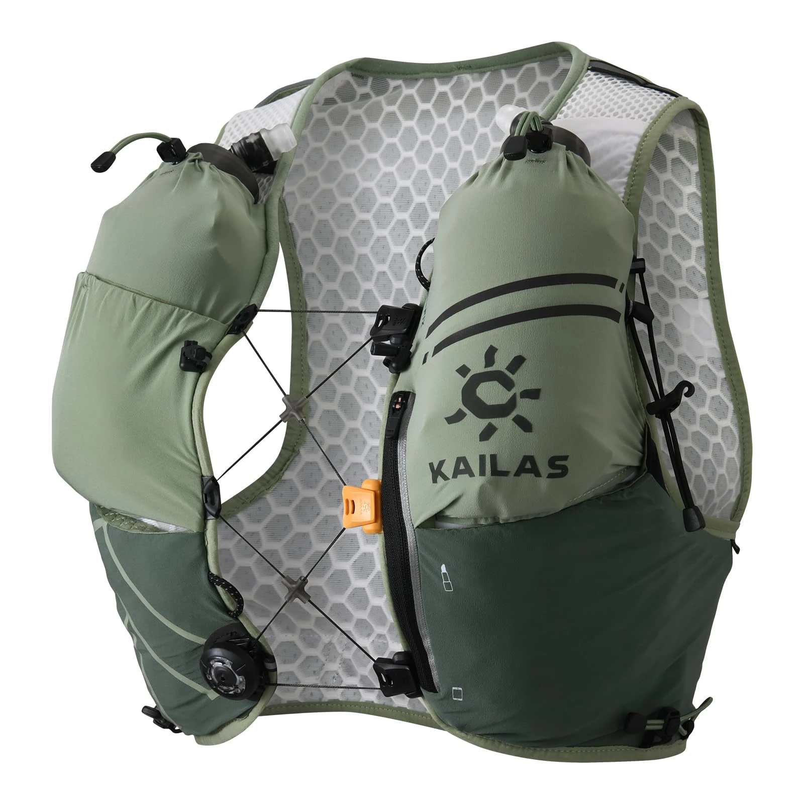 KAILAS FUGA AIR 7 Ⅳ Running Hydration Vest Hydration Pack Lightweight with Two TPU Water Bladders for Women Trail Cycling Hiking Tamashii Green M（C-D）