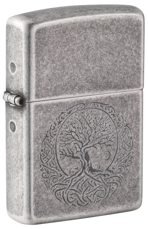 Zippo Windproof Lighter - Tribal Tree of Life Design - Refillable - Gift Box - Metal - Made in USA