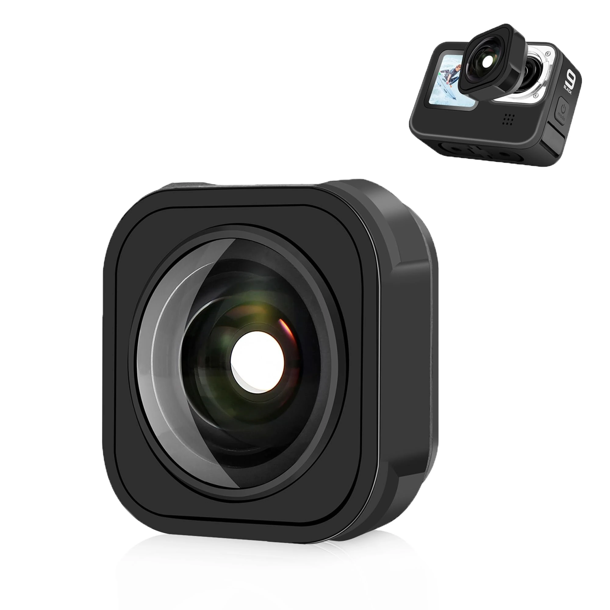 CERFFOOL 155° FOV Ultra Wide Angle Lens for GoPro Hero 13 BLACK 12 Mini 11 10 9 Waterproof Anti Shake Horizontal Lock HD Optical Glass for Action Camera Lens Accessories