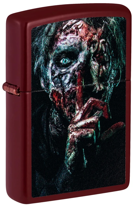 Zippo Windproof Lighter - Quiet Zombie Design - Refillable - Gift Box - Metal - Made in USA