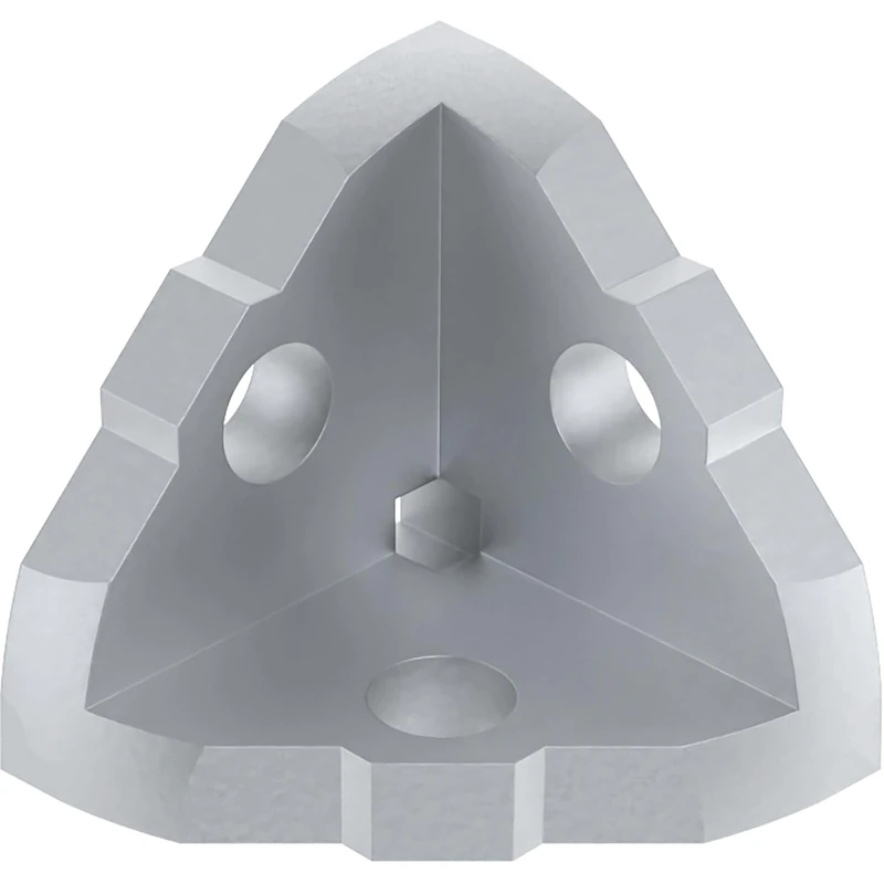 Fath Corner Bracket I 30 x 30 Item System for Right Angle Connection of 3 Aluminium Profiles with Groove 6-10 Pieces