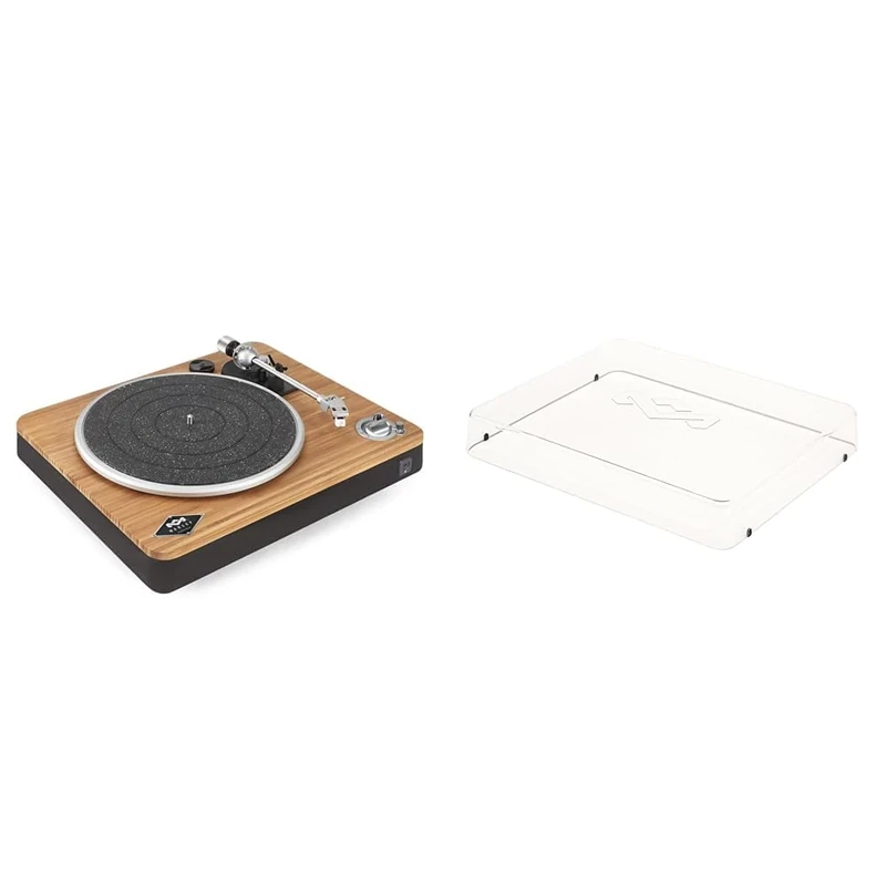 House of Marley Stir It Up Wireless Turntable Bluetooth Record Player & Dust Cover Bundle