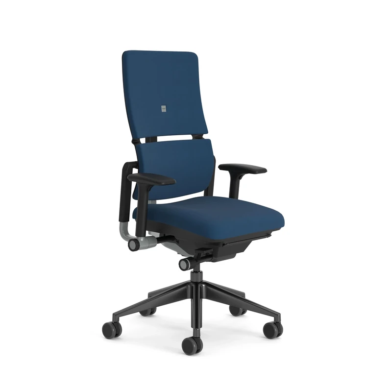 Steelcase Please Ergonomic Office Swivel Chair With Height Adjustable Lumbar Support Night Blue; Made in Europe