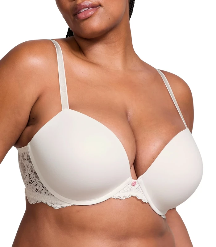 Victoria's Secret Women's Dream Angels Push Up Bra, Bras for Women (32A-38DDD), Coconut White (New Look), 36B