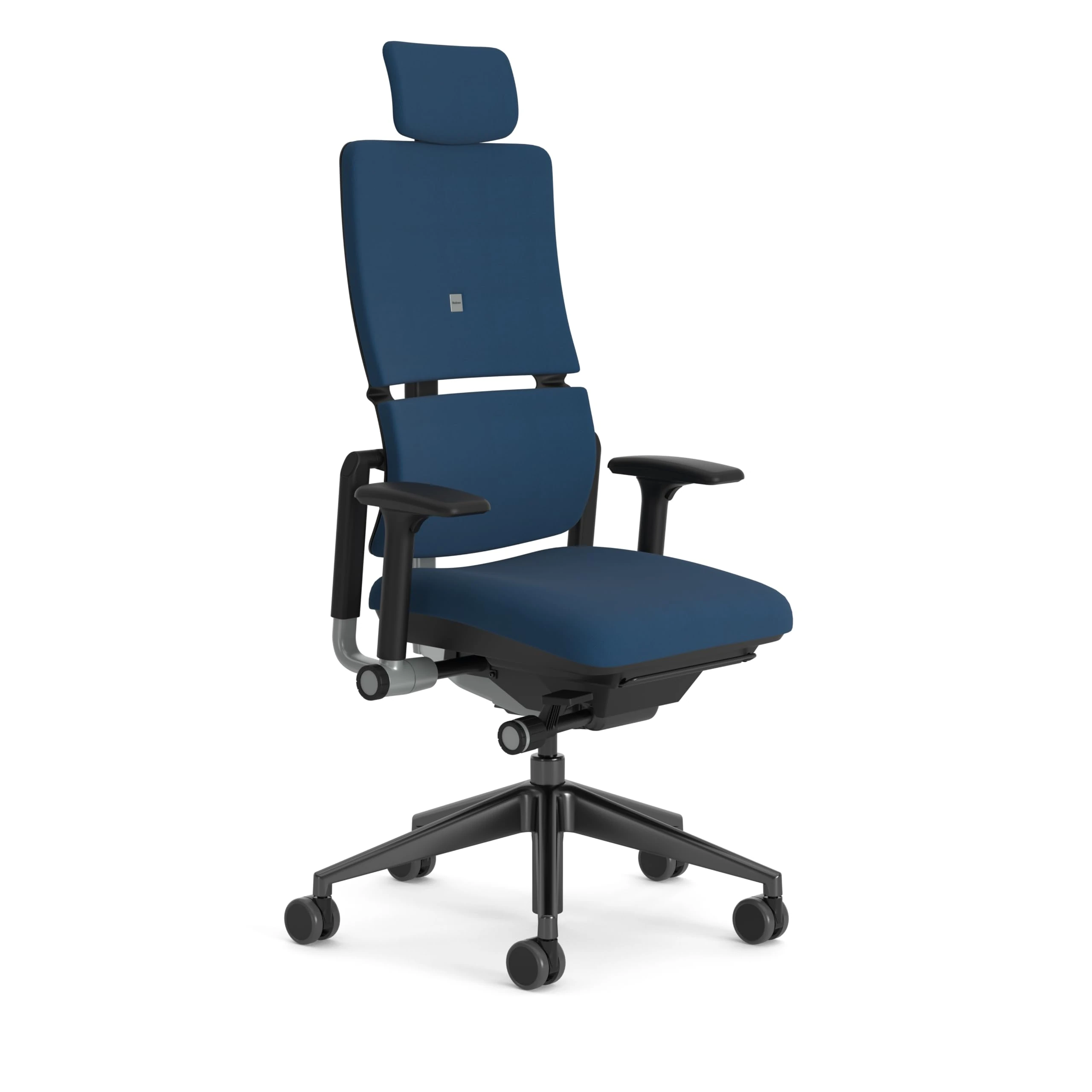 Steelcase Please Ergonomic Office Swivel Chair With All-Day Lumbar Support, Adjustable Headrest Night Blue