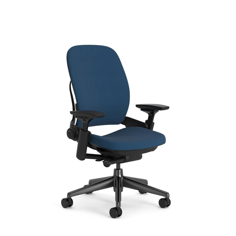 Steelcase Leap Ergonomic Office Chair With LiveBack Lumbar Support And S-Shaped Flexible Backrest Night Blue