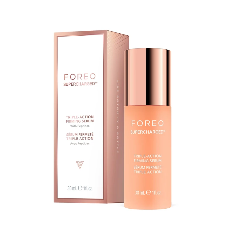 FOREO SUPERCHARGED Triple-Action Firming Serum - Conductive Gel - Anti-aging Face Care - Hyaluronic Acid & Squalane - All Skin Types - Vegan & Cruelty-Free - 30ml