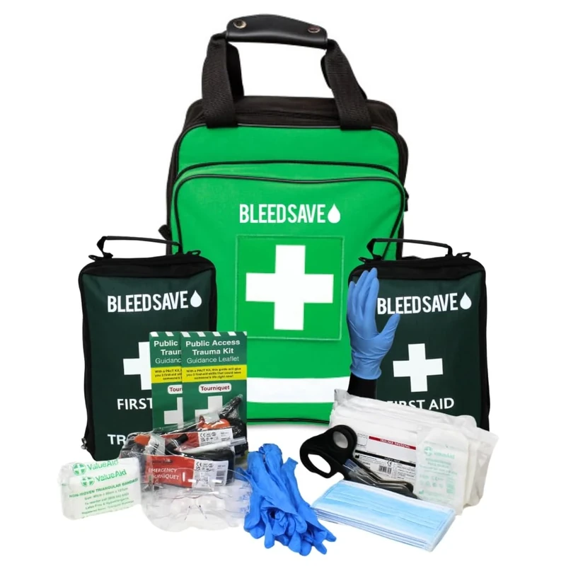 BLEEDSAVE Trauma Kit Rucksack with 2 x Public Access Trauma (Pact) Kits