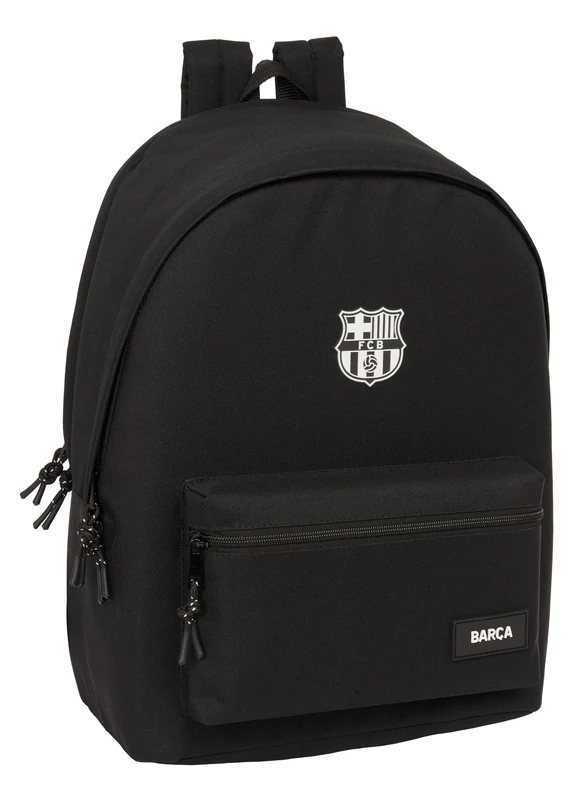 safta F.C.Barcelona Chica Backpack for 15.6 inch Laptop with USB Ideal for Teens of Different Ages Recycled Fabric, Comfortable and Versatile, Quality and, black, Estándar, Casual