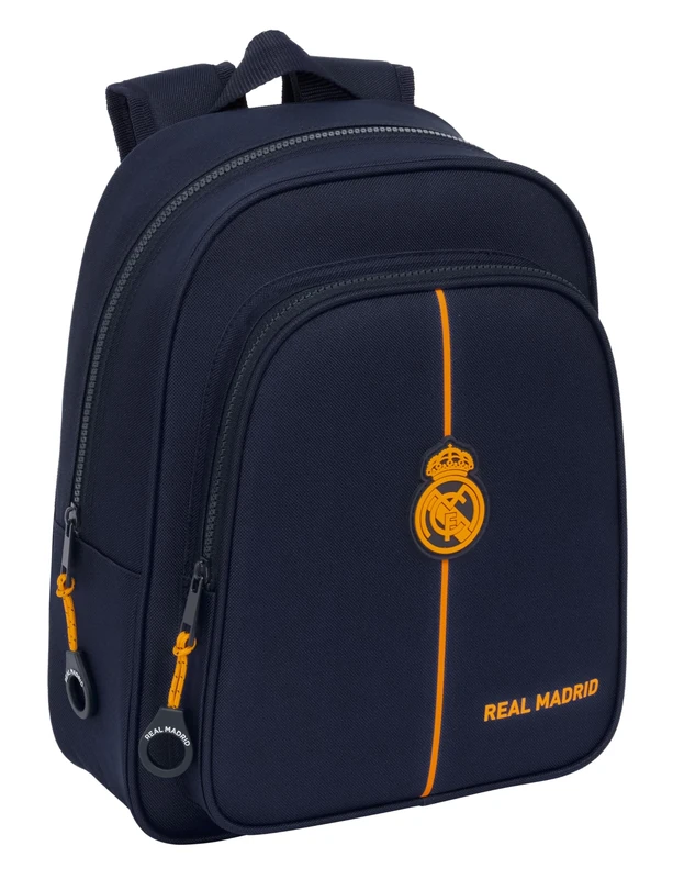 Safta Real Madrid 2nd Team 24/25 – Children's School Backpack, Ideal for Children of Different Ages, Comfortable and Versatile, Quality and Resistance, 27 x 10 x 33 cm, Navy Blue, navy, Estándar,