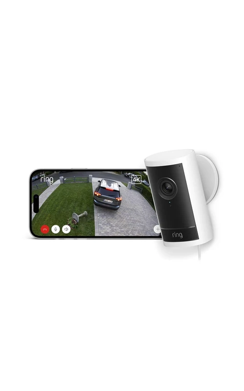 Ring Outdoor Camera Pro Plug-In (newest gen) | Security Camera | Retinal 4K, up to 10X Enhanced Zoom | Radar Detection | Privacy Settings | DIY Install | 30-day free trial of Ring Subscription Plan