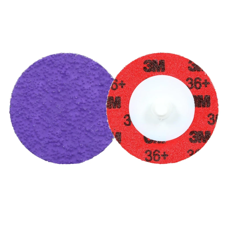 3M Cubitron 3 Roloc Durable Edge Disc 1184F, 36+ YF-weight, TR, Purple, 38 mm, 50/Carton