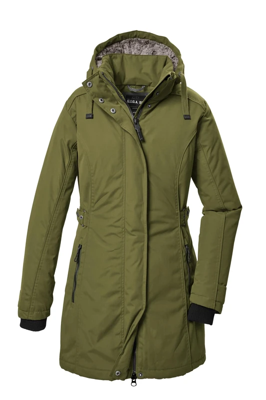 G.I.G.A. DX GW 70 WMN PRK 41863-000 Women's Functional Parka/Parka Waterproof with Zip-Off Hood Olive Green, 44