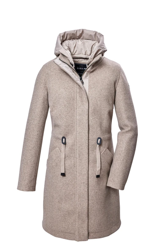 G.I.G.A. DX GW 46 WMN PRK 41988-000 Women's Fleece Parka/Coat with Removable Hood Light Beige 36
