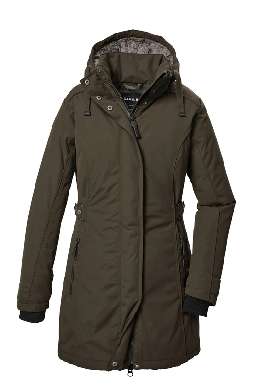 G.I.G.A. DX GW 70 WMN PRK 41863-000 Women's Functional Parka/Parka Waterproof with Zip-Off Hood Olive Brown 40
