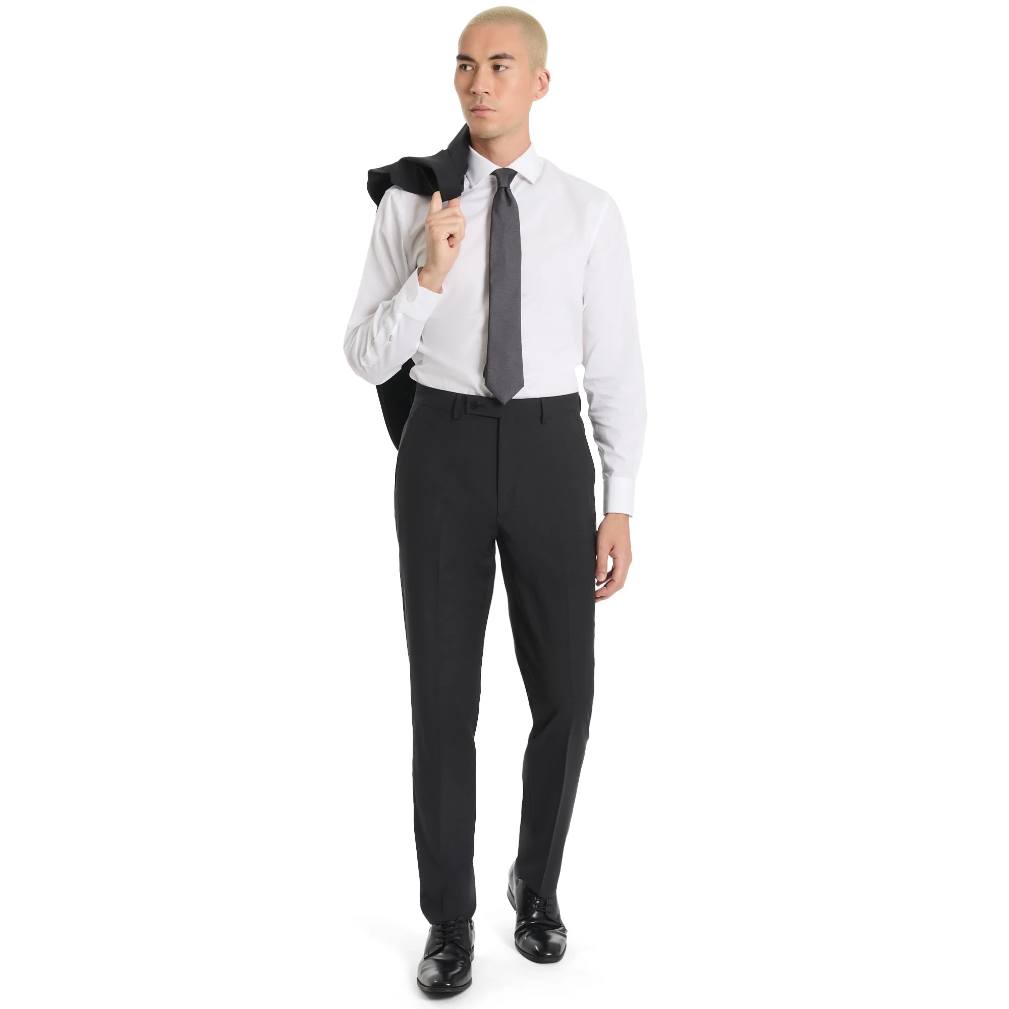 Calvin Klein Men's Slim Fit Suit Separates (Jacket and Pants Sold Separately)., Charcoal Gray, 34W / 34L