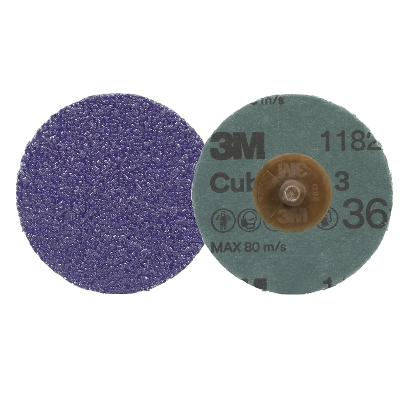 3M Cubitron 3 Roloc Fibre Disc 1182C, 80+, TR, Purple, 76 mm, 50/Carton