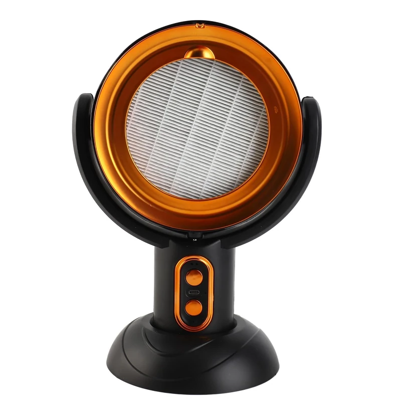 Portable Range Hood USB Powered Removable Filter 5V 8W 2 Gears Wind Speed Desktop Range Hood Removable Oil Storage Cup Wide Application ABS for (Black Gold)