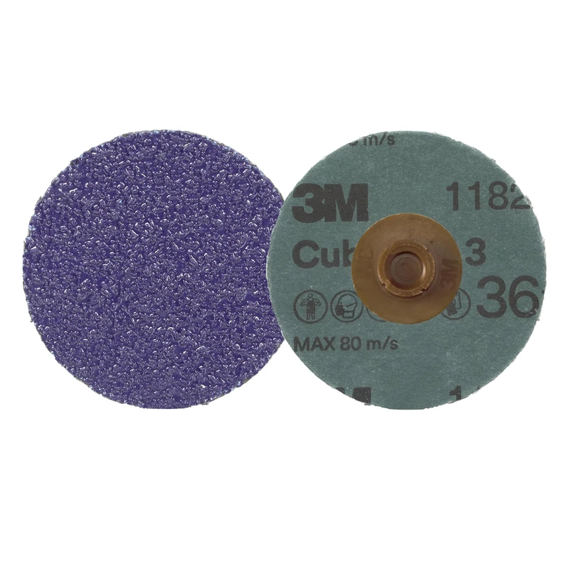 3M Cubitron 3 Roloc Fibre Disc 1182C, 80+, TR, Purple, 51 mm, 50/Carton