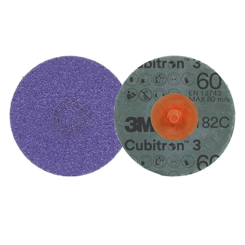 3M Cubitron 3 Roloc Fibre Disc 1182C, 60+, TR, Purple, 76 mm, 50/Carton