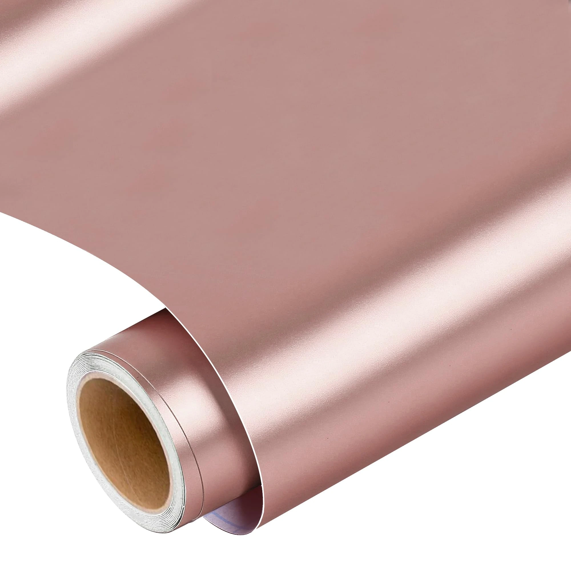Prime Vinyl Matte Metallic Permanent Vinyl, 12" x 6 FT Rose Gold Vinyl for Cricut, Silhouette All Cutting Machines, Self Adhesive Vinyl for Craft, Signs, Stickers, Scrapbooking, Car Decals