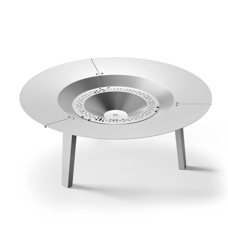 TURBRO Fireside Pluto Heat Deflector for R19 and Solo Stove Bonfire 19/19.5in Firepit, Redirects Heat Outward, 304 Stainless Steel Accessory with Handles and Foldable Legs, for Outdoor and Patio Use - Image 1