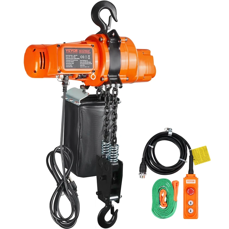 VEVOR Electric Chain Hoist - 2000 lbs Capacity - 120V 10ft Lift
