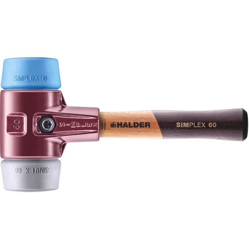 Simplex 3013.062 Soft Soft TPE-Mid Soft Malleable Cast Iron Housing and High-Quality Extra Short Wooden Handle Diameter 60 mm Handle Design Extra Short