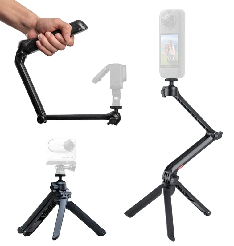 Insta360 Multi Mount for X3, X4, X5, GO 3/3S, Ace, Ace Pro, All in one, Multi-functional combined tripod, selfie stick, magic arm.