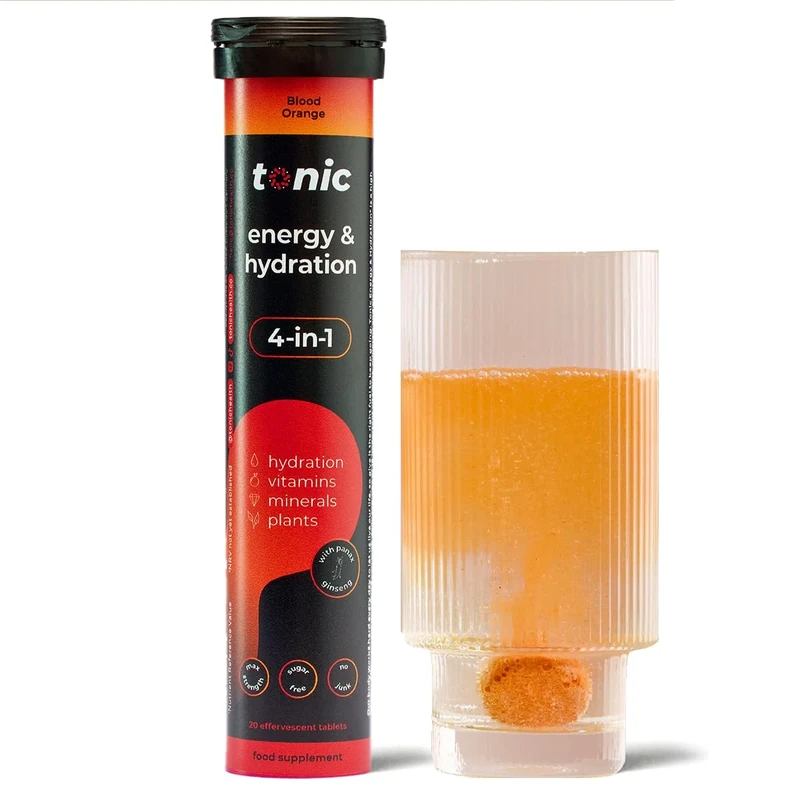 Tonic Health Energy & Hydration Tablets - Blood Orange, 20 Count
