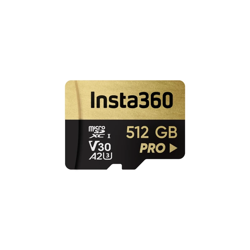 Insta360 512GB UHS-III V30 A2 MicroSD Memory Card for One X/One X2 / X3 / X4 / X5, One R/One RS, Ace Pro and Sphere Action Cameras