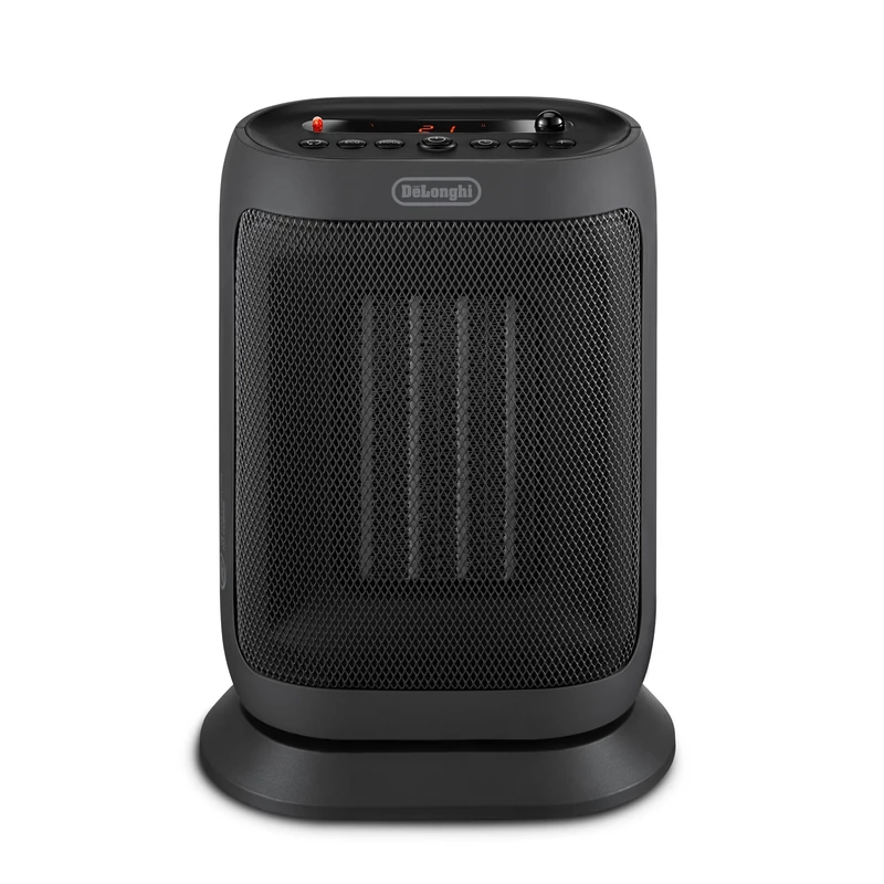 De'Longhi Capsule You & Me Oscillating Fan Ceramic Heater 2kW, Display, Timer, Remote, Eco Function - HFXR40T20.G - Dark Grey