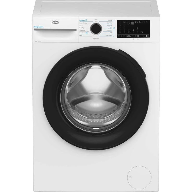 Beko BM3WT4841IW 8kg 1400rpm Washer - Energy A, 28min Quick Wash