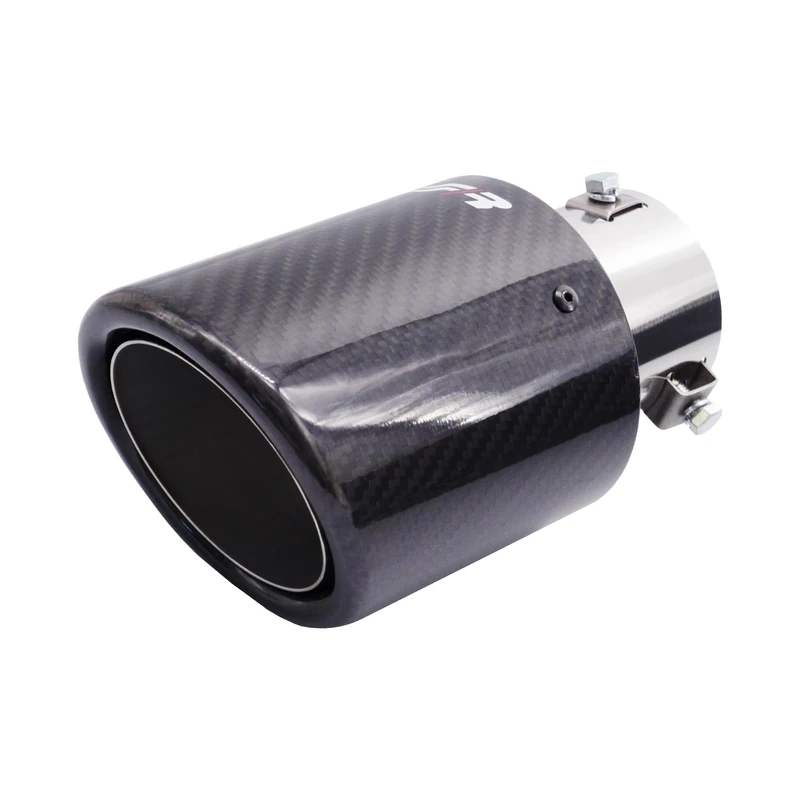 Simoni Racing TRX/120C - Universal Exhaust Tip, 102mm Angled Single Outlet, Stainless Steel and Carbon