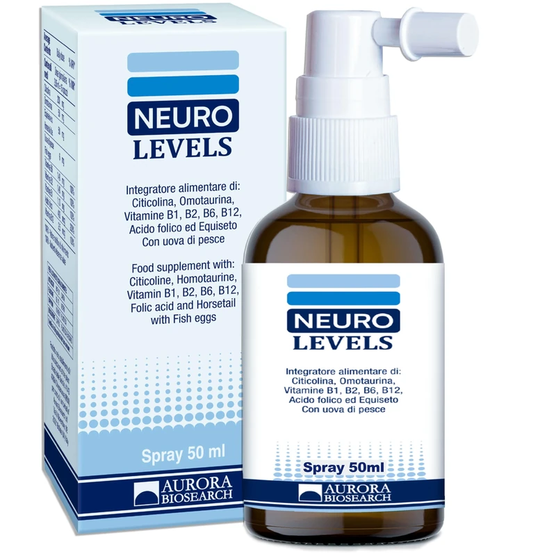 Neuro Levels® Complete Supplement for Memory, Attention, Burnout, Stress Stop, 50 ml Oral Spray with Stamisoma