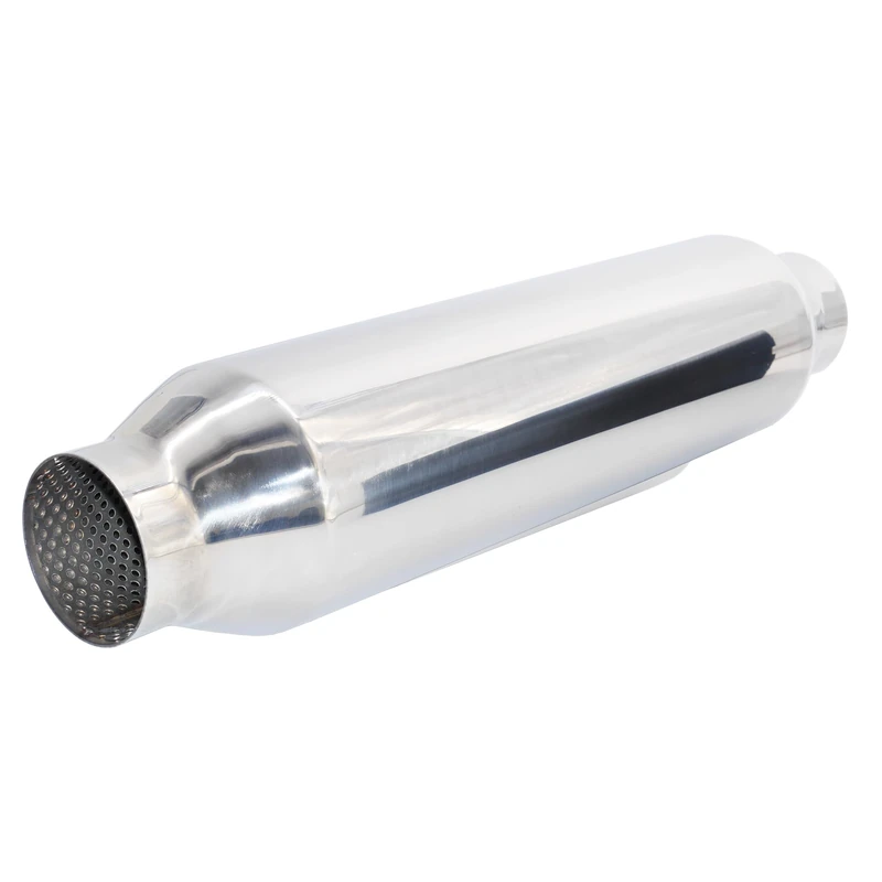 Simoni Racing ESR3 - Universal Sport Silencer, Round Straight Outlet, Stainless Steel Car Muffler, Length 460 mm