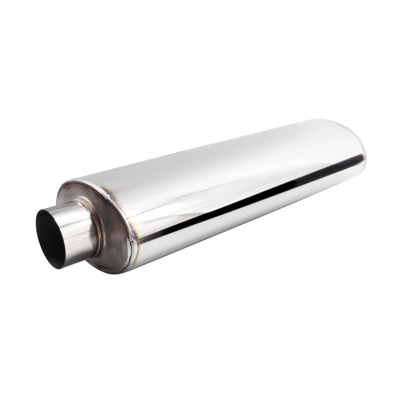 Simoni Racing ESR6 - Universal Sport Silencer, Round Straight Outlet, Stainless Steel Car Muffler, Length 550 mm
