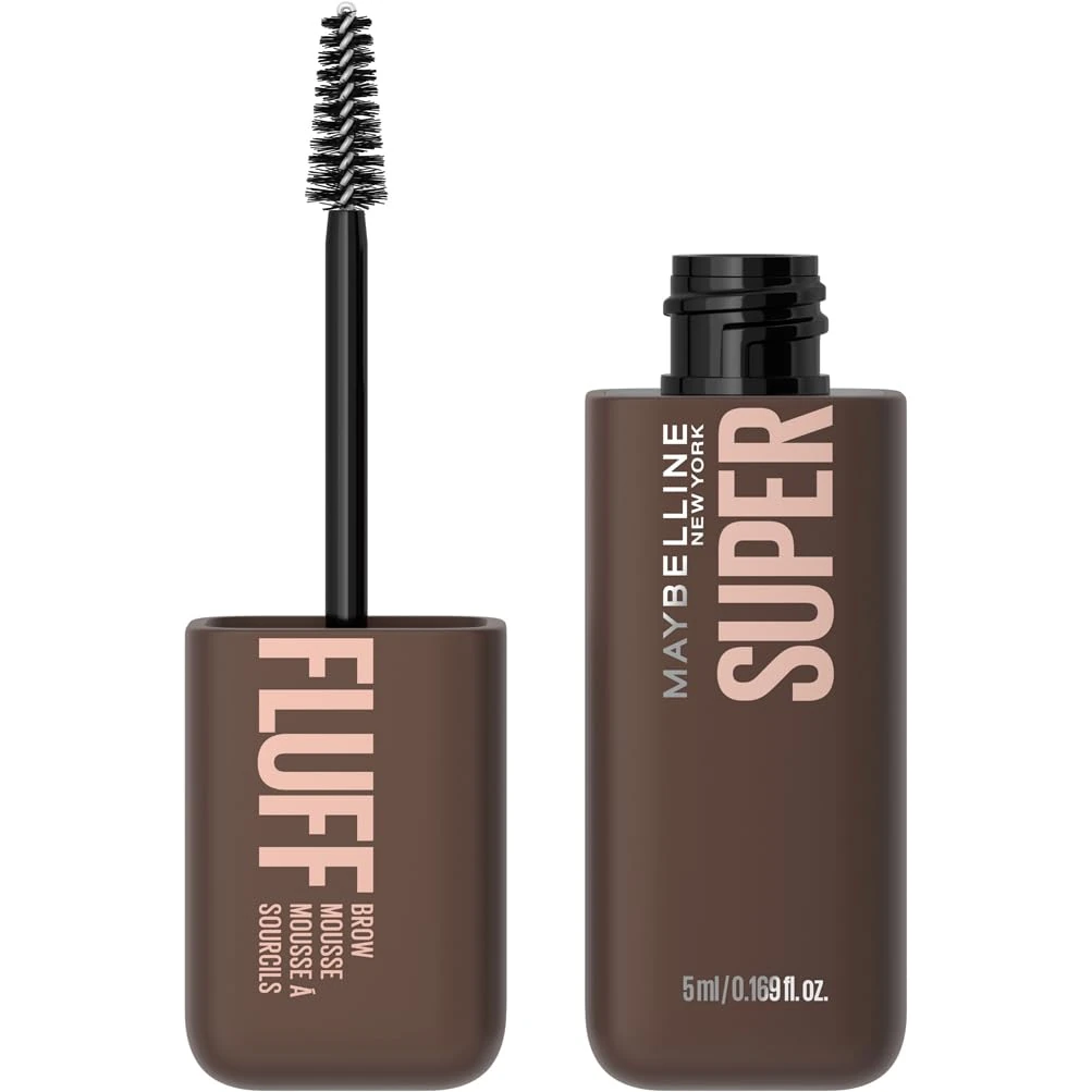 Maybelline New York Superfluff Brow Mousse, Soft, Full Brows, All Day Wear, Airy Volumising Mousse, Stiff Resistant, Flake Resistant, Deep Brown (Shade 260)