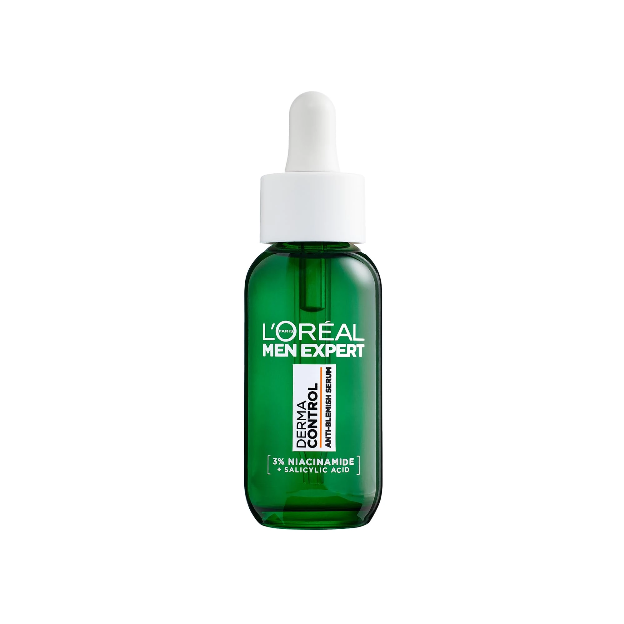 L'Oréal Men Expert Derma Control Anti-Blemish Serum for Oily & Blemish-Prone Skin, 3% Niacinamide + Salicylic Acid, Reduces Blemishes & Marks, Refines Skin, 30ML.