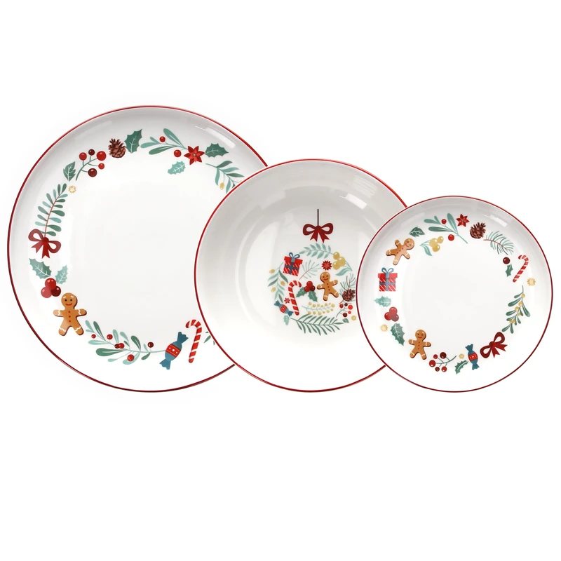 Tognana Carol 12-Piece Porcelain Dinner Set, Multi-Colour - Image 1