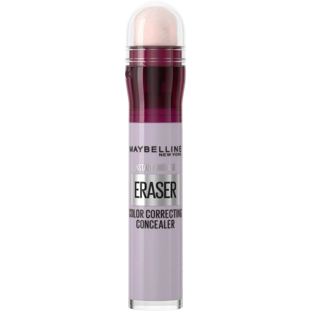 Maybelline New York Eraser Eye, Colour Correcting Concealer, Neutralizes Yellow Tones, for a Natural Soft-Focus Finish, Dermatologist Tested & Suitable for Sensitive Skin, (152, Purple)