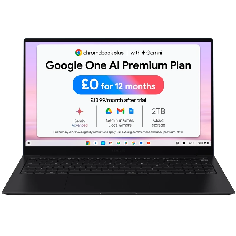 Samsung Galaxy Chromebook Plus Gemini AI Laptop, i5 Processor, Built in Gemini Quick Insert Key, 8GB Memory RAM 256GB Storage, Neptune Blue - Image 1
