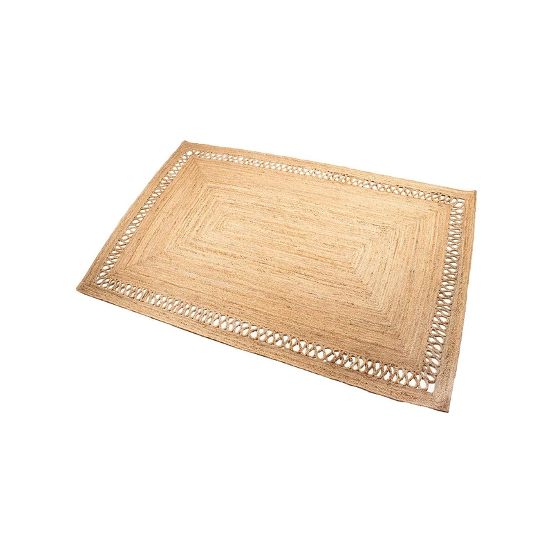 Alexandra House Living Natural Rattan Natural Fibre Rug 120 x 170 cm - Image 1