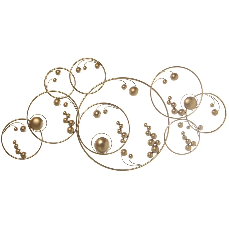 Alexandra House Living Wall Decoration Gold Metal 135 x 4.5 x 68 cm